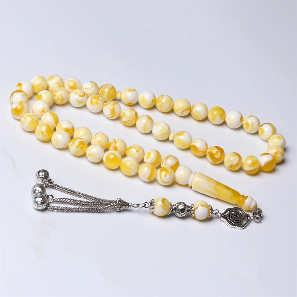 Yellow Amber Prayer Beads-ToShay.org