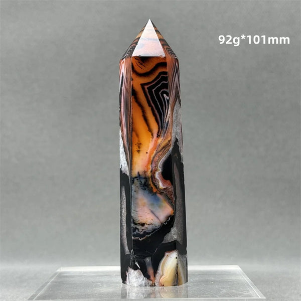 Black Red Striped Agate Wand-ToShay.org