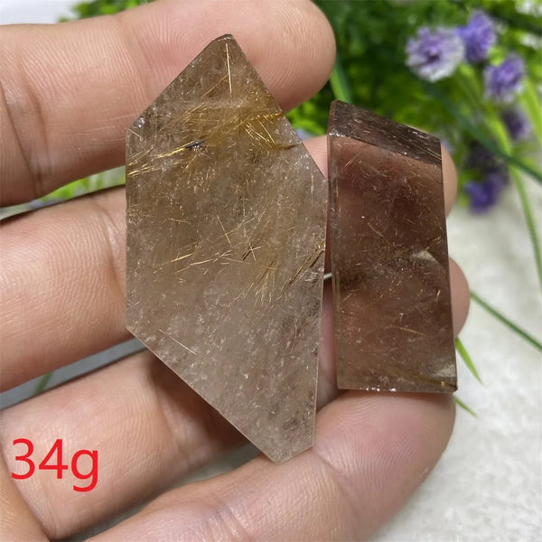 Gold Rutilated Hair Crystal-ToShay.org