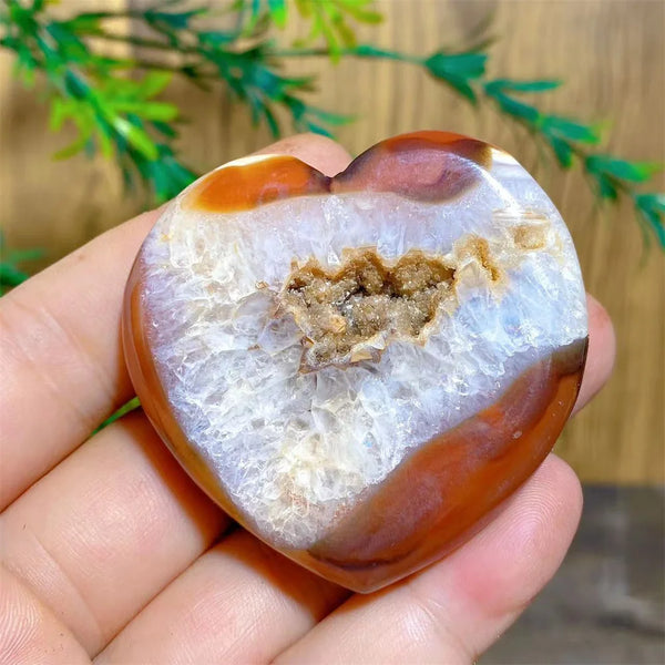 Red Agate Geode Heart-ToShay.org