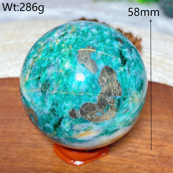 Green Jasper Pyrite Ball-ToShay.org