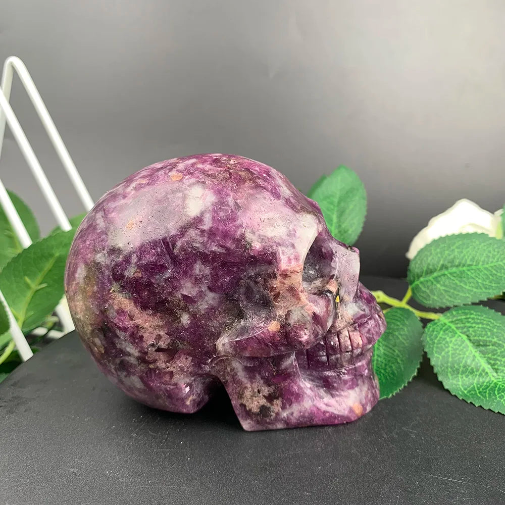 Pink Tourmaline Skull-ToShay.org