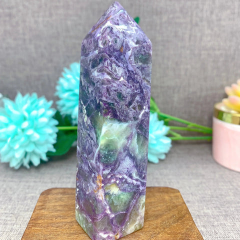 Purple Fluorite Crystal Tower-ToShay.org