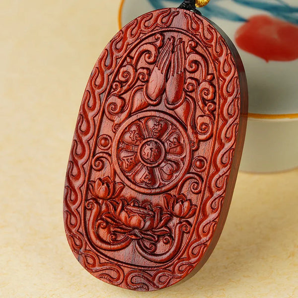 Red Rosewood Buddha Pendant-ToShay.org