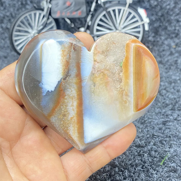 Red Agate Geode Heart-ToShay.org