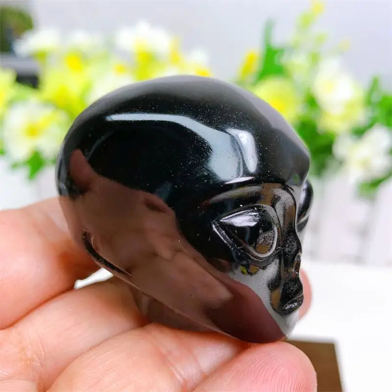Black Obsidian Alien Skull-ToShay.org