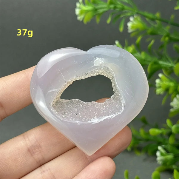Grey Agate Geode Heart-ToShay.org