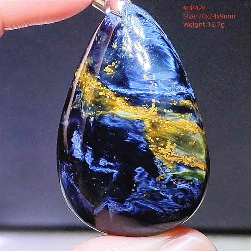 Blue Pietersite Chatoyant Pendant-ToShay.org