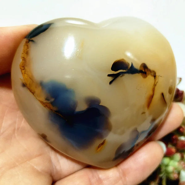 Yellow Moss Agate Heart-ToShay.org