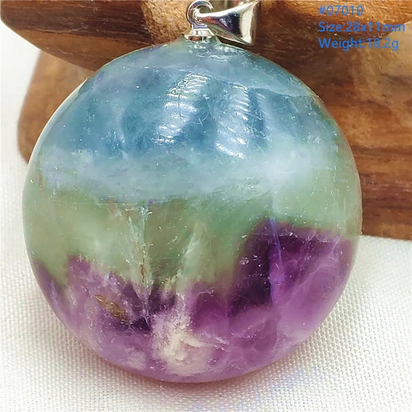 Green Feather Fluorite Pendant-ToShay.org