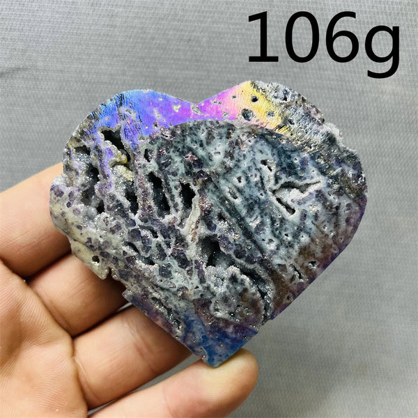 Purple Sphalerite Geode Heart-ToShay.org