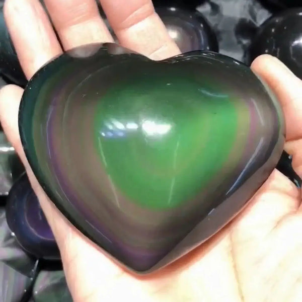 Rainbow Obsidian Heart-ToShay.org
