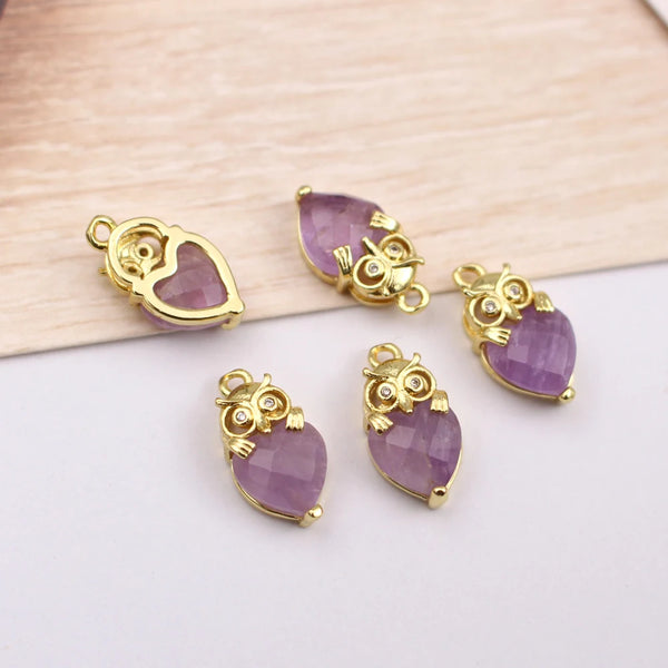Mixed Crystal Owl Charms-ToShay.org