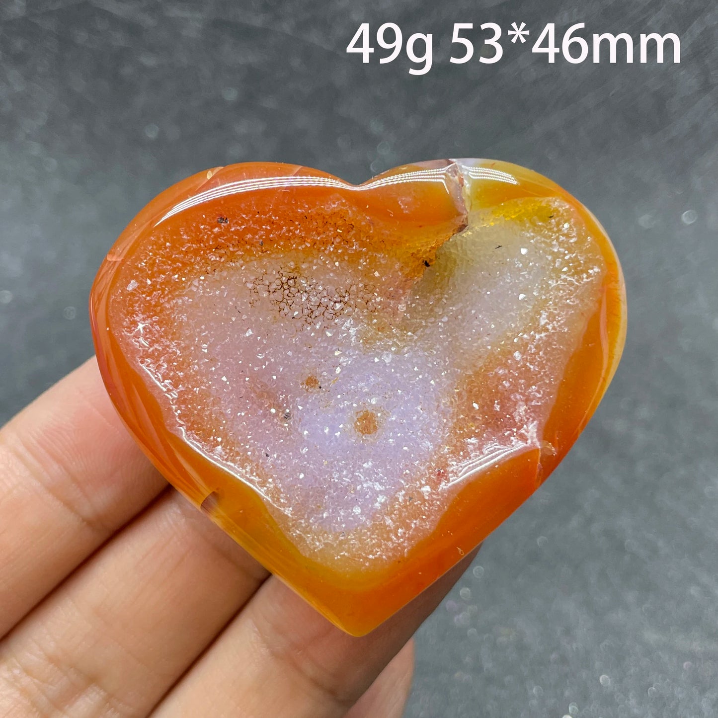 Red Agate Geode Heart-ToShay.org