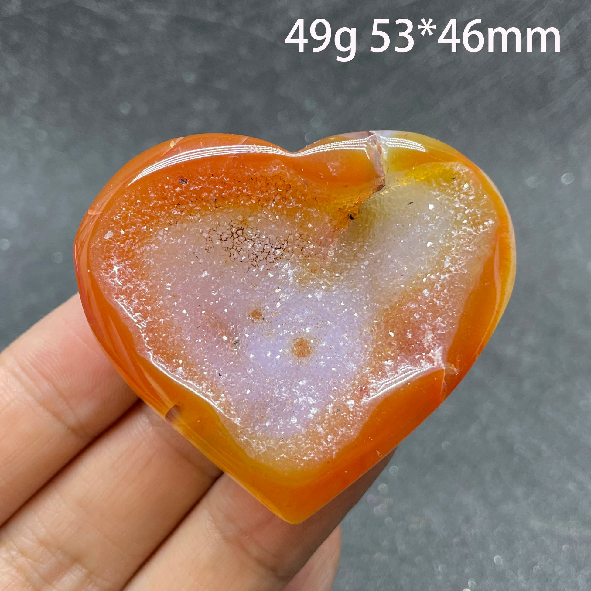 Red Agate Geode Heart-ToShay.org