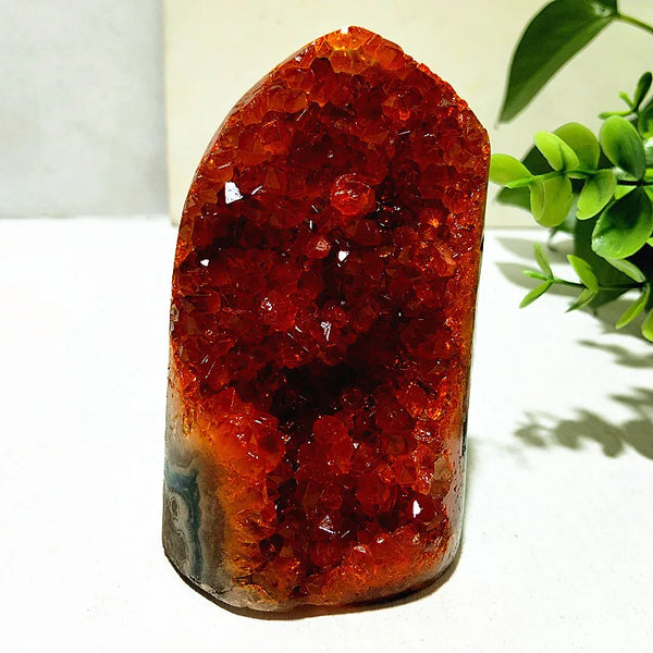 Orange Citrine Geode Cluster-ToShay.org