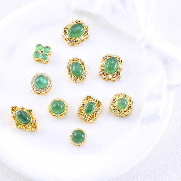 Gold Chrysoprase Bead-ToShay.org