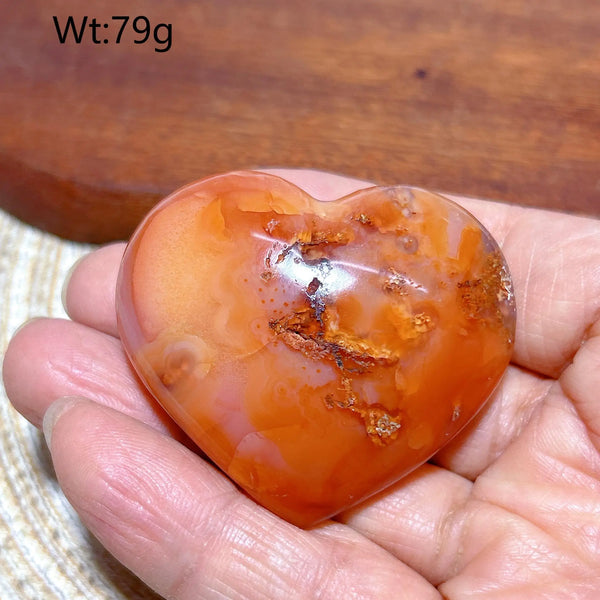 Orange Carnelian Druzy Heart-ToShay.org