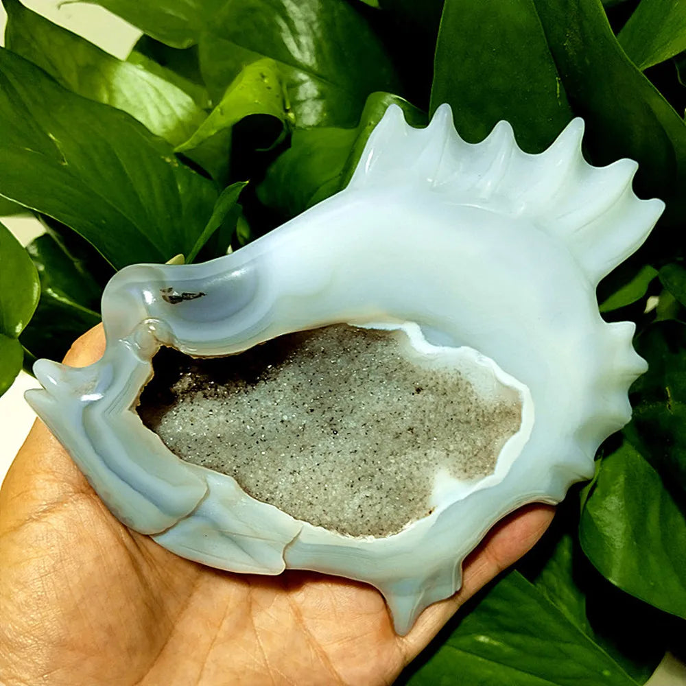 Grey Agate Druzy Fish-ToShay.org
