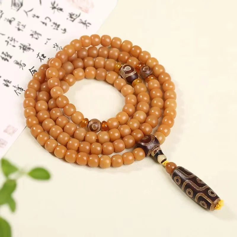 Yellow Bodhi Root Beads-ToShay.org