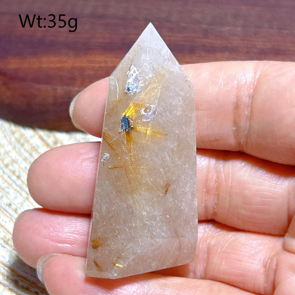Gold Rutilated Crystal Point-ToShay.org