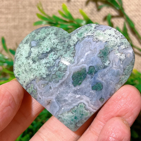 Green Moss Agate Heart-ToShay.org