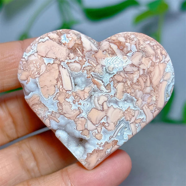 Orange Sakura Jasper Heart-ToShay.org