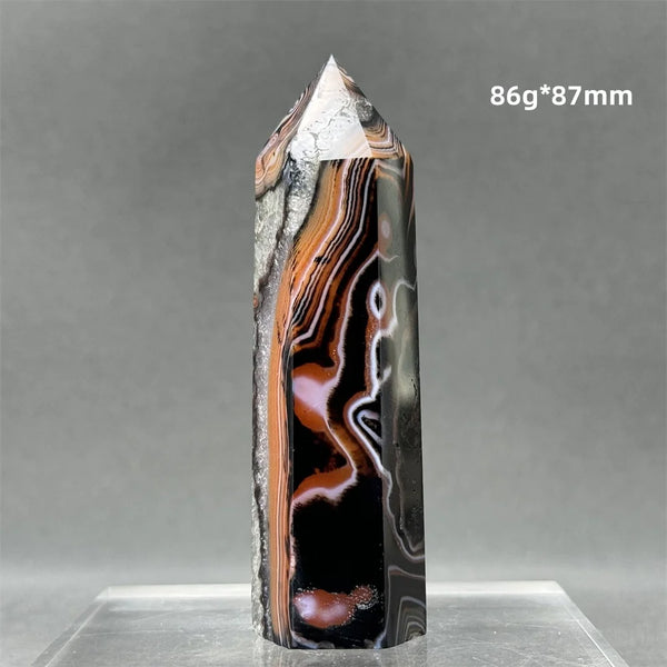 Black Red Striped Agate Wand-ToShay.org