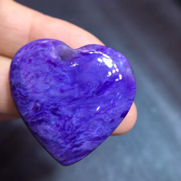 Purple Charoite Heart-ToShay.org