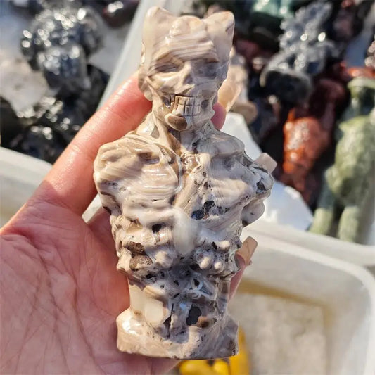 White Crazy Agate Skeleton-ToShay.org