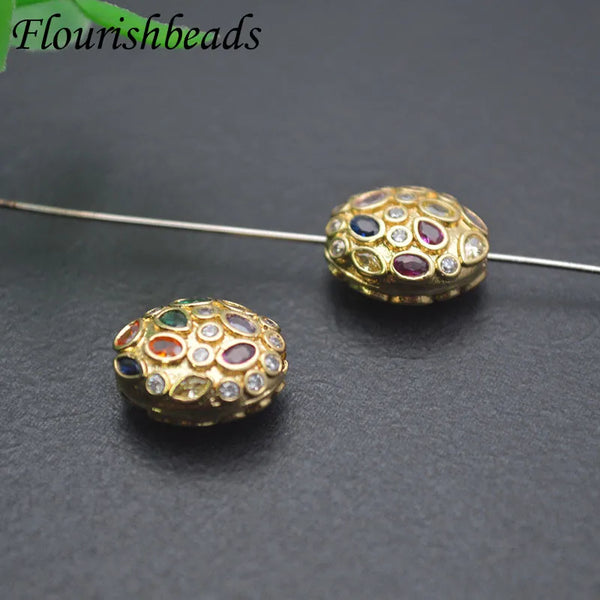 Gold Diamond Paved Beads-ToShay.org