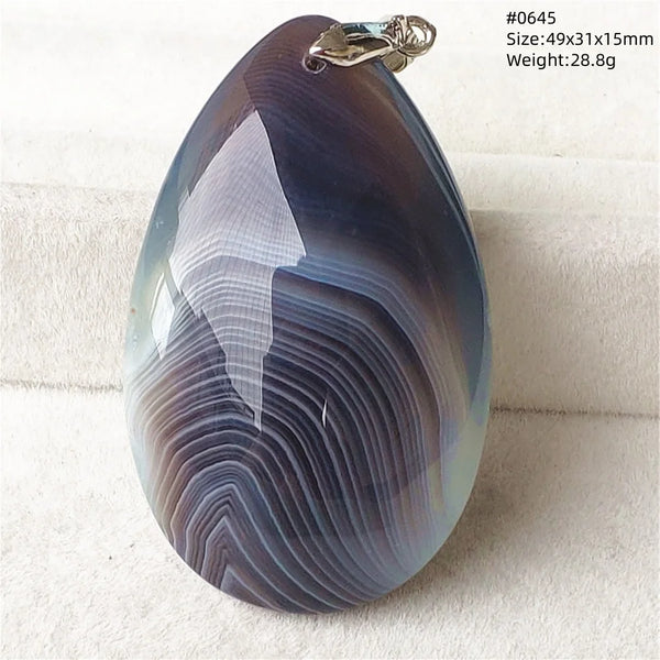 Grey Lace Agate Pendant-ToShay.org