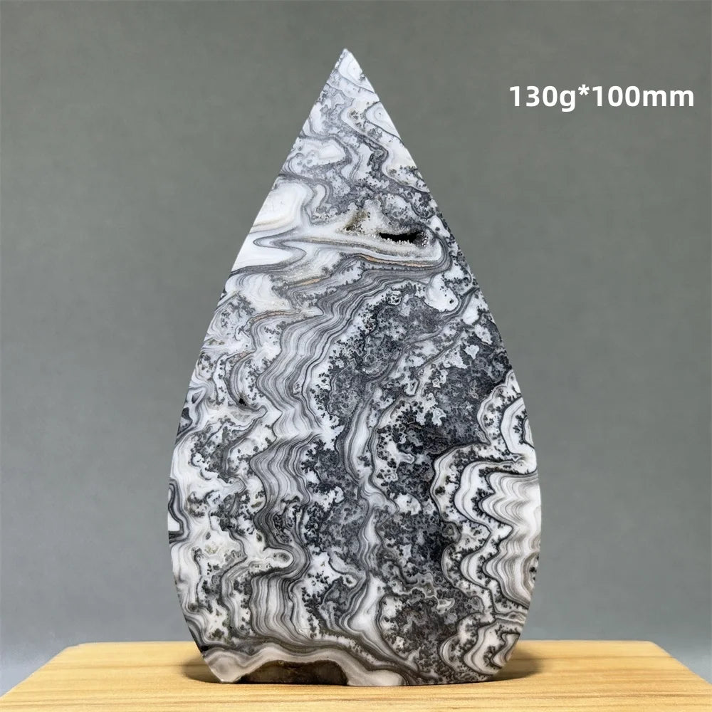 Grey Striped Agate Torch-ToShay.org