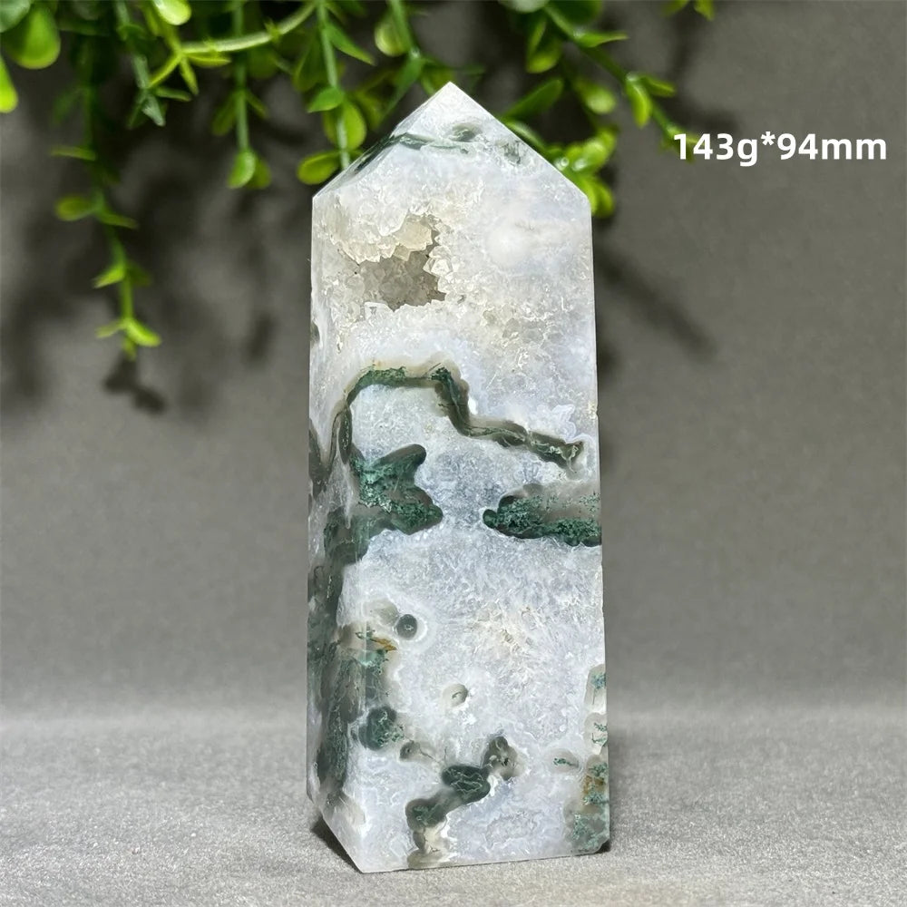 Green Aquatic Agate Tower-ToShay.org