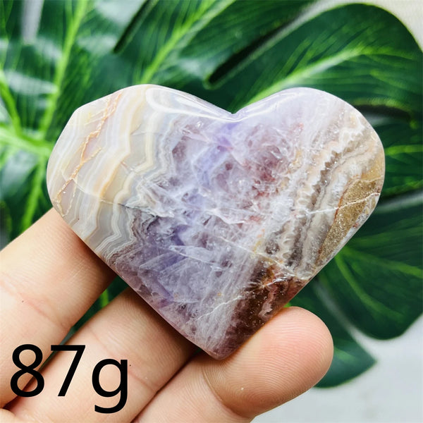 Purple Agate Amethyst Heart-ToShay.org
