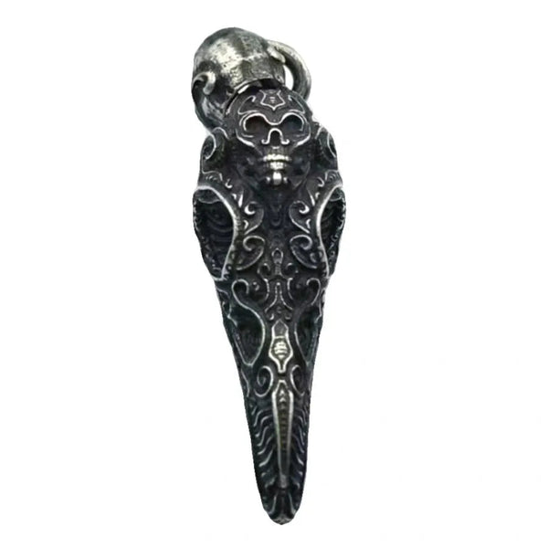 Silver Skull Bird Head Pendant-ToShay.org
