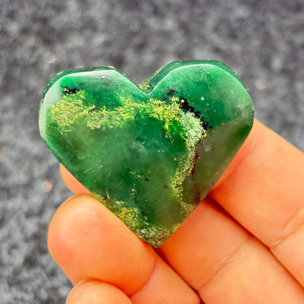 Green Emerald Stone Heart-ToShay.org
