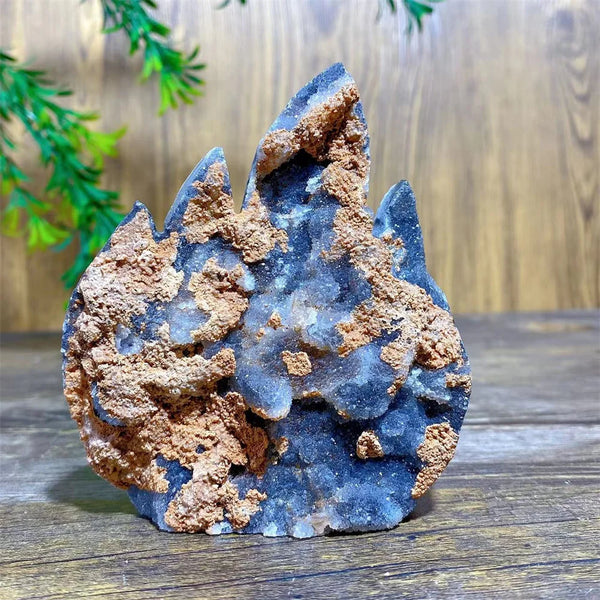 Blue Sphalerite Druzy Flame-ToShay.org