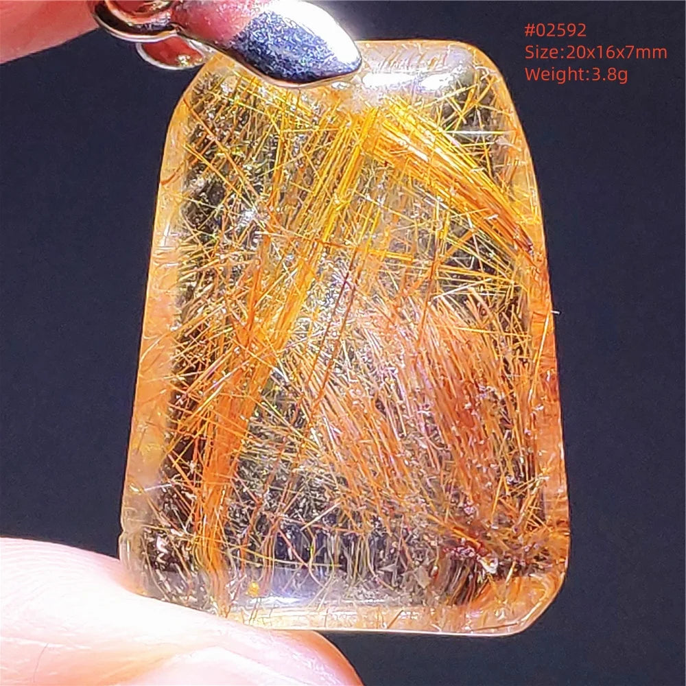 Gold Rutilated Quartz Pendant-ToShay.org