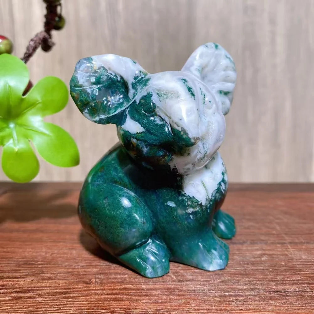 Green Moss Agate Koala-ToShay.org