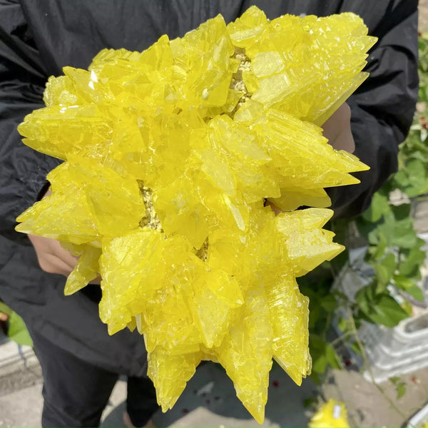 Yellow Sulfur Crystal Quartz-ToShay.org