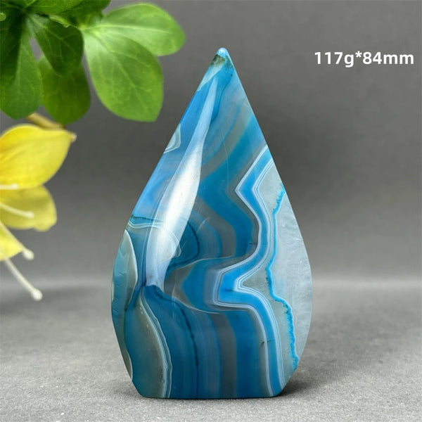 Blue Striped Agate Torch-ToShay.org