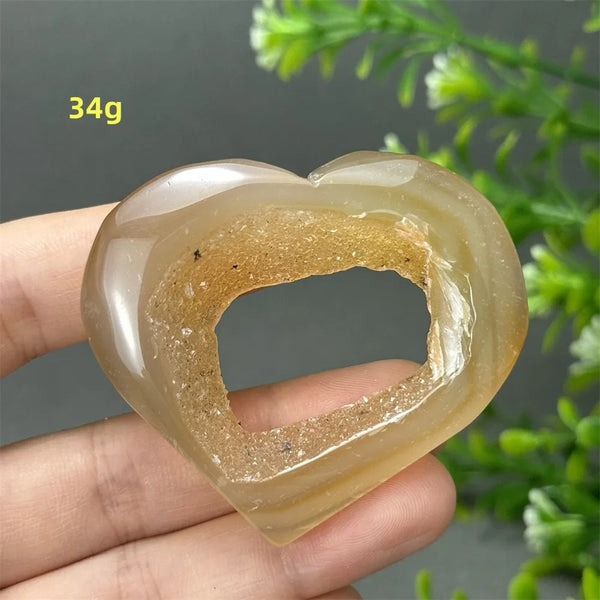 Grey Agate Geode Heart-ToShay.org