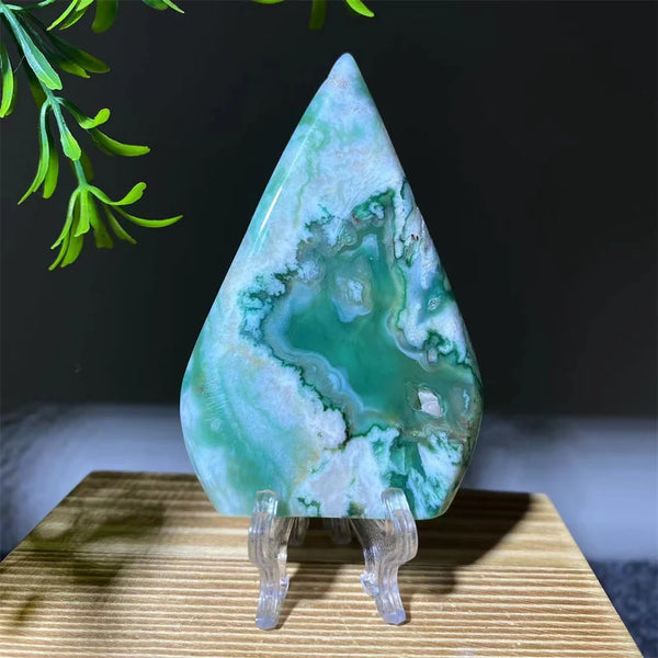 Green Flower Agate Flame-ToShay.org