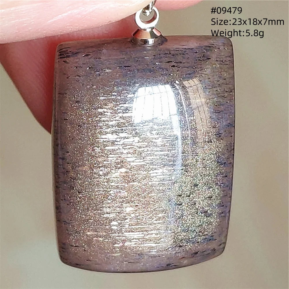 Black Sunstone Moonstone Pendant-ToShay.org