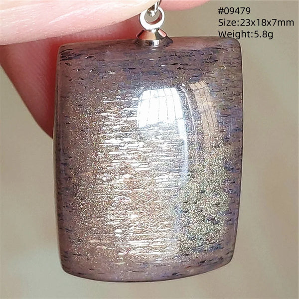 Black Sunstone Moonstone Pendant-ToShay.org