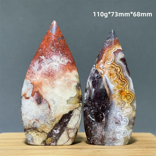 Red Lace Agate Torch-ToShay.org