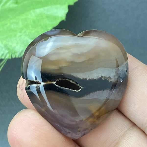 Black Agate Geode Heart-ToShay.org