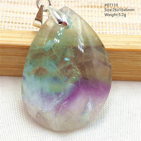 Green Feather Fluorite Pendant-ToShay.org