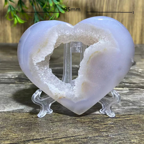 Grey Druzy Agate Heart-ToShay.org